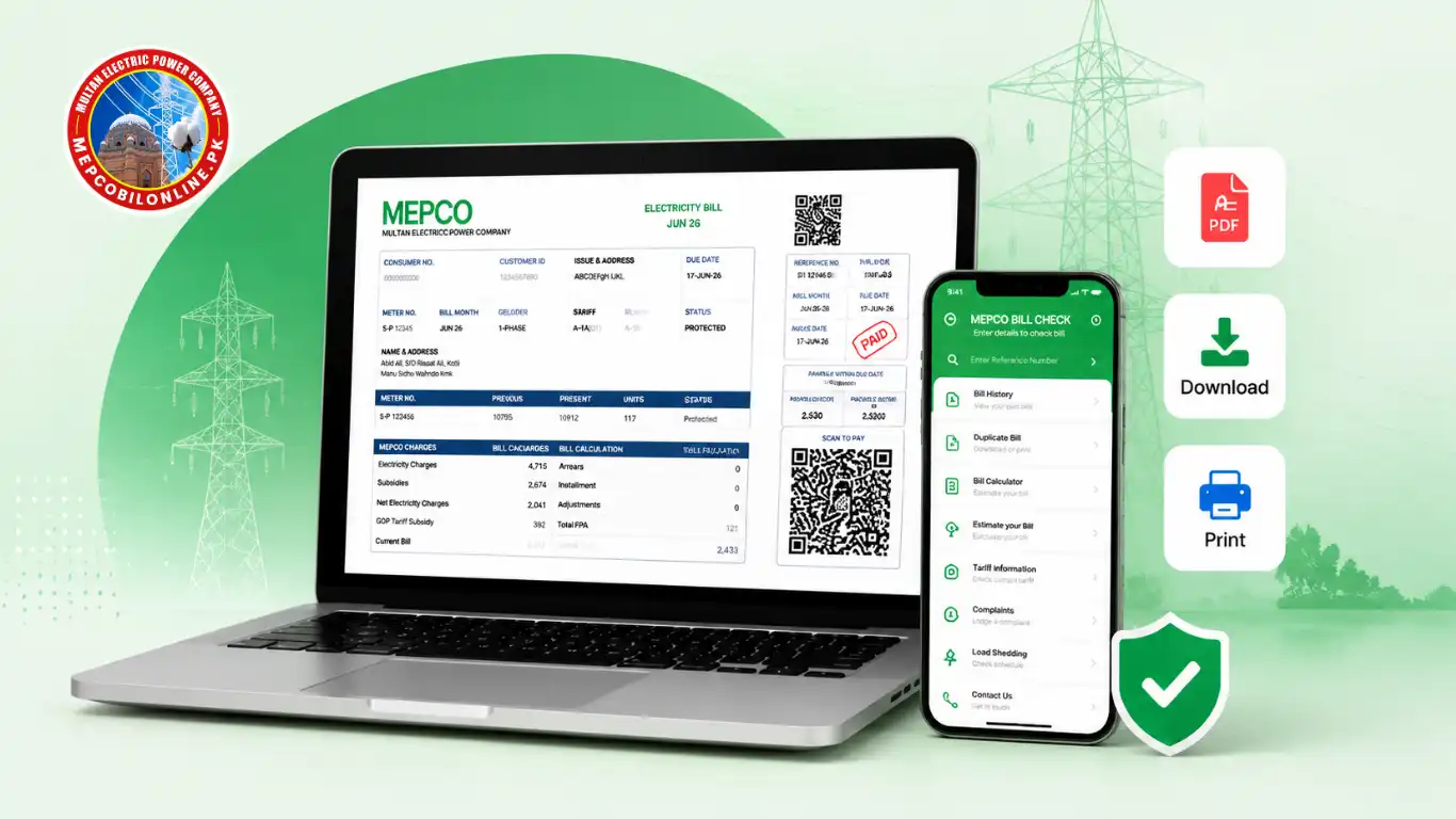 MEPCO Bill Online hero